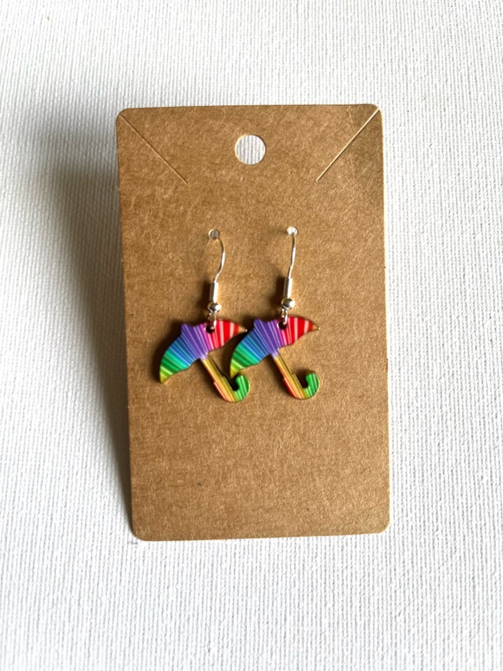 2/$15- Colourful Umbrella Earrings - Handmade